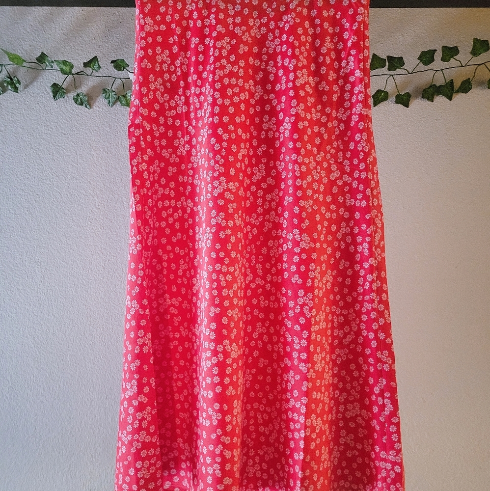 LOFT vibrant Pink/Red floral skirt